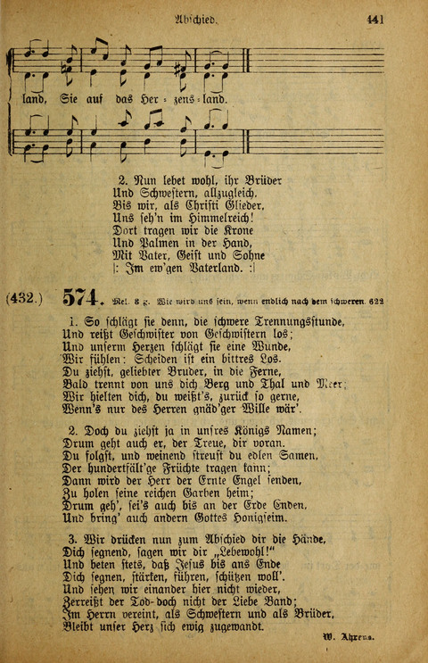 Gesangbuch der Bischöflichen Methodisten-Kirche: in Deutschalnd und der Schweiz page 441