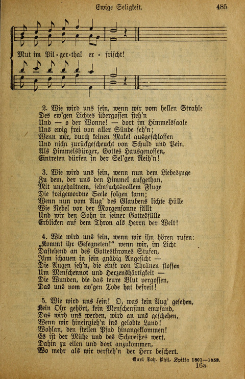 Gesangbuch der Bischöflichen Methodisten-Kirche: in Deutschalnd und der Schweiz page 485