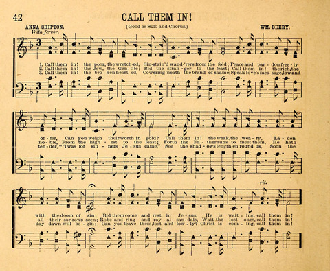 Gospel Chimes: a collection of new and standard songs and hymns for Sunday-schools and religious meetings page 42