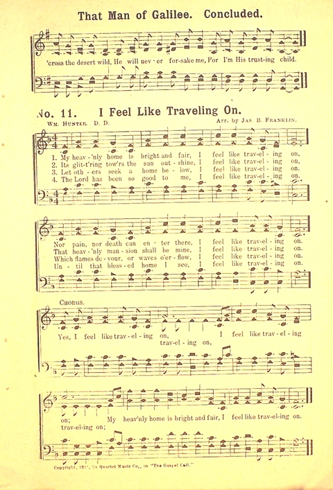 The Gospel Call: a book of revival songs page 11