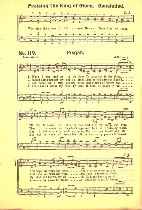 The Gospel Call: a book of revival songs page 121
