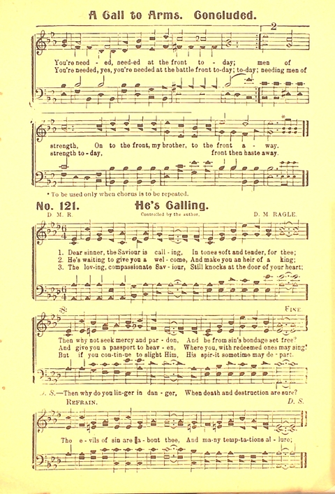 The Gospel Call: a book of revival songs page 123
