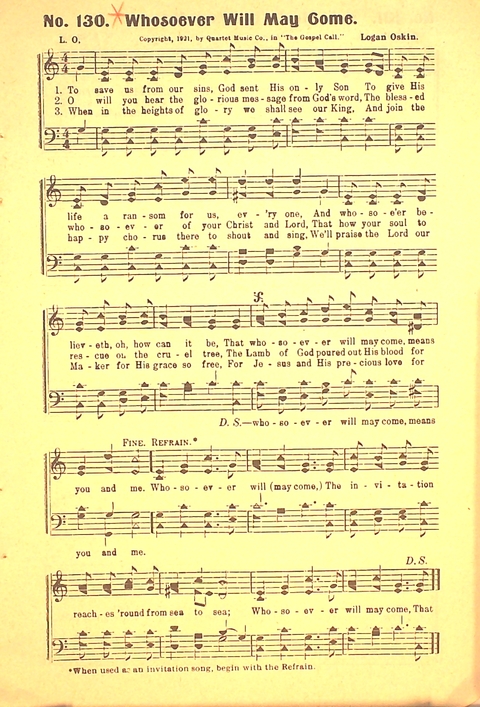 The Gospel Call: a book of revival songs page 133