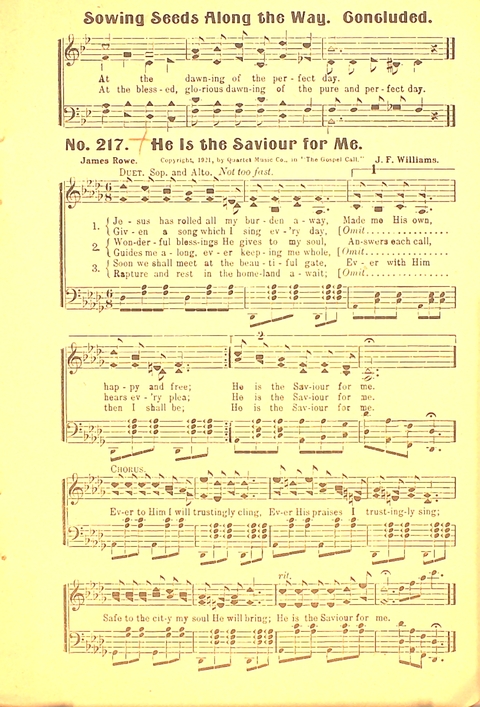 The Gospel Call: a book of revival songs page 207