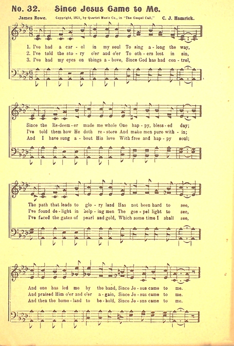 The Gospel Call: a book of revival songs page 32