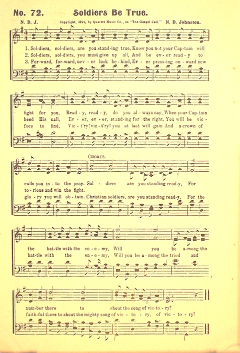 The Gospel Call: a book of revival songs page 74