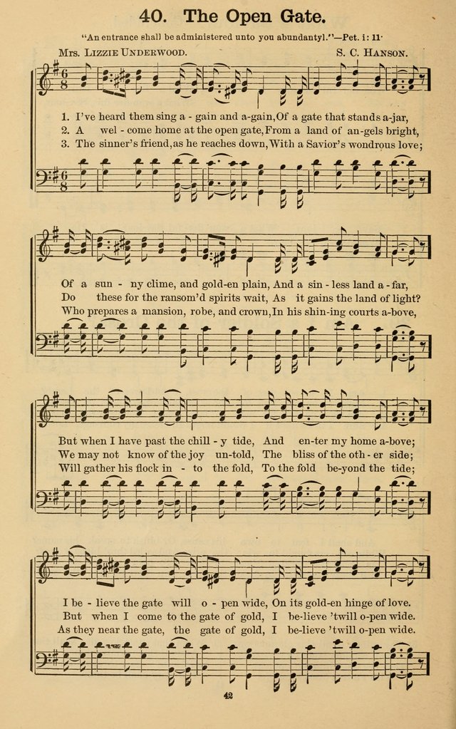 The Gospel Call: choice songs for revivals, Sunday-schools and the church page 42