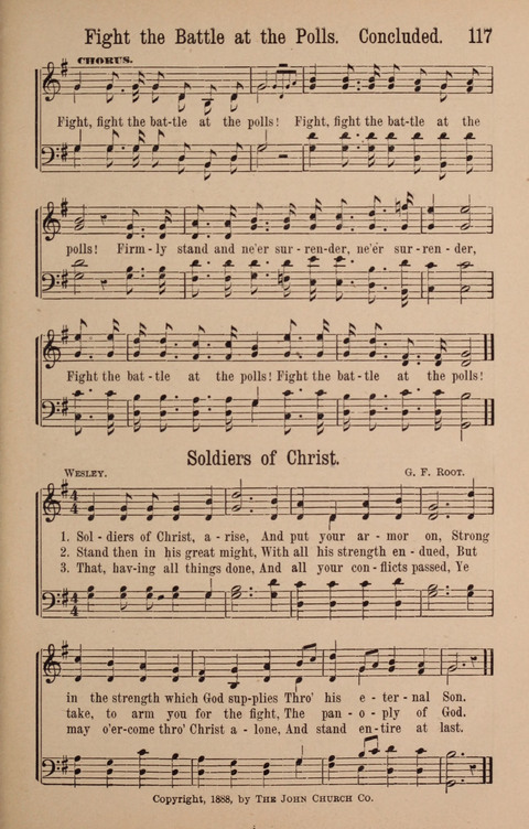 The Glorious Cause: a Collection of Songs, Hymns and Choruses for Earnest Temperance Workers page 117