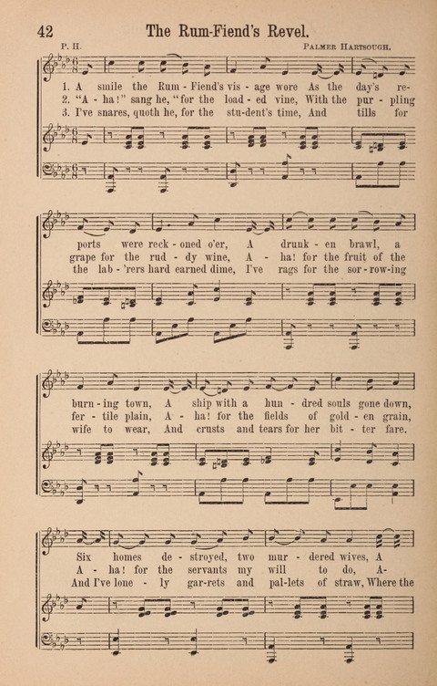 The Glorious Cause: a Collection of Songs, Hymns and Choruses for Earnest Temperance Workers page 42