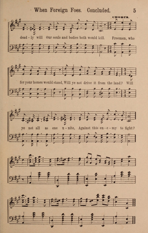 The Glorious Cause: a Collection of Songs, Hymns and Choruses for Earnest Temperance Workers page 5