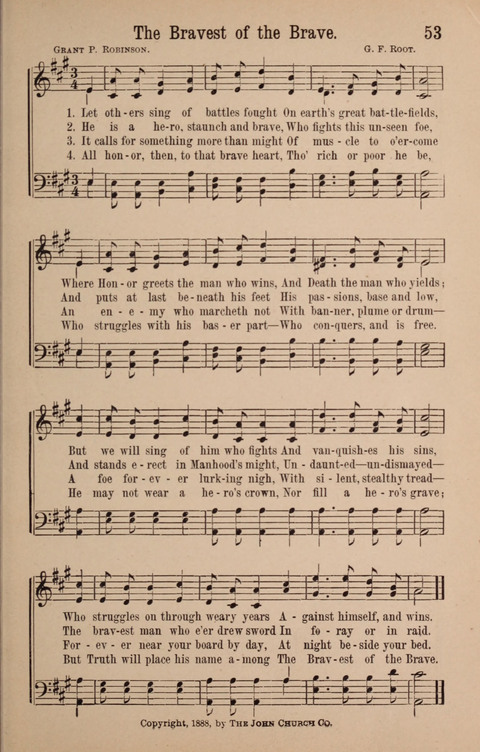 The Glorious Cause: a Collection of Songs, Hymns and Choruses for Earnest Temperance Workers page 53