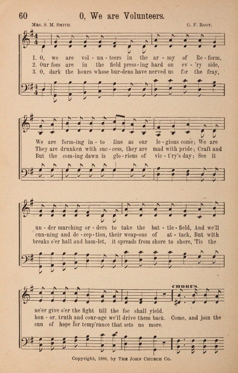 The Glorious Cause: a Collection of Songs, Hymns and Choruses for Earnest Temperance Workers page 60