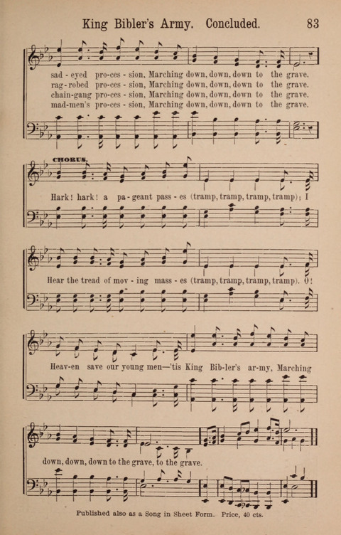 The Glorious Cause: a Collection of Songs, Hymns and Choruses for Earnest Temperance Workers page 83