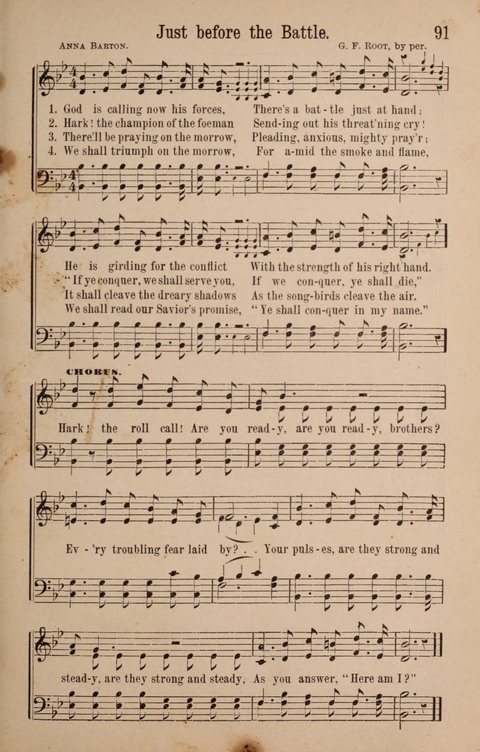 The Glorious Cause: a Collection of Songs, Hymns and Choruses for Earnest Temperance Workers page 91
