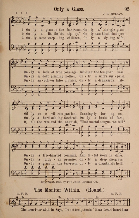 The Glorious Cause: a Collection of Songs, Hymns and Choruses for Earnest Temperance Workers page 95