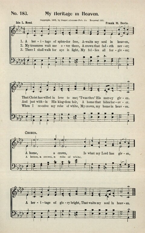 Greater Christian Hymns: a collection of spiritual songs and hymns for all occasions of Christian work and worship page 172