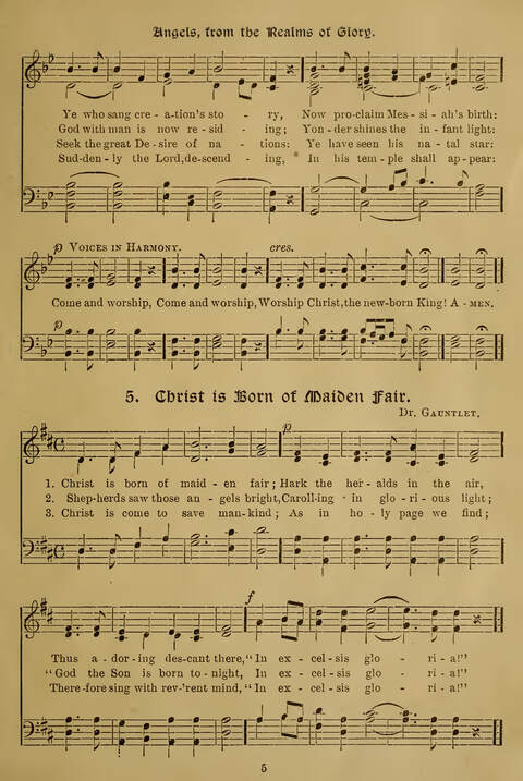 Gems of Christmas Song: a collection of old Christmas carols and hymns for use year after year in the home and at Christmas festivals page 3
