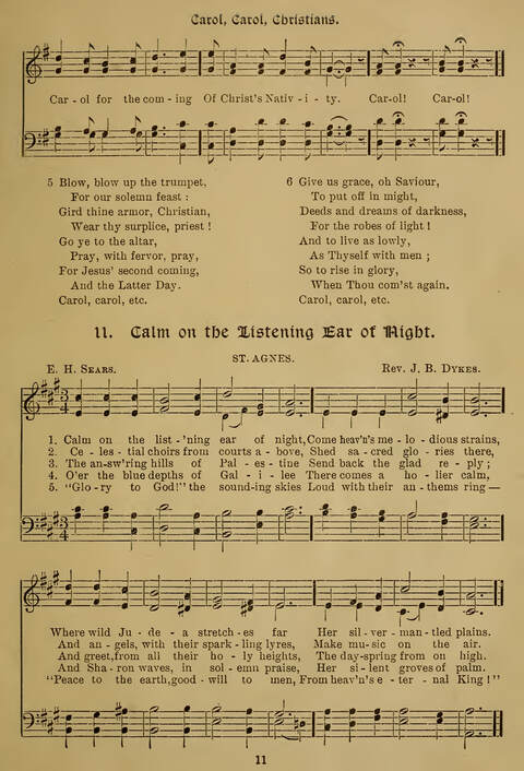 Gems of Christmas Song: a collection of old Christmas carols and hymns for use year after year in the home and at Christmas festivals page 9