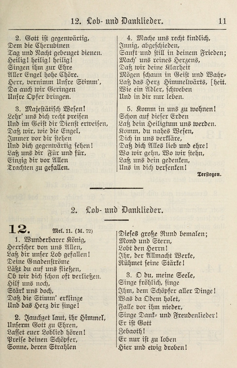 Gesangbuch für deutsche Gemeinden: enthaltend Psalmen und geistliche Lieder für öffentlichen und häuslichen Gottesdienst page 11