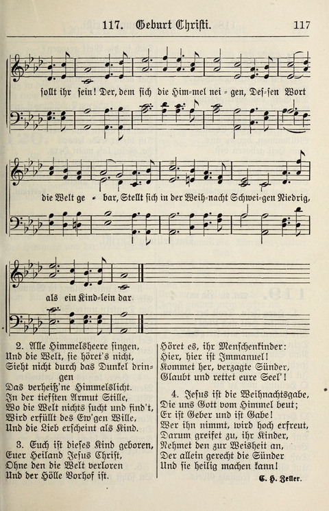 Gesangbuch für deutsche Gemeinden: enthaltend Psalmen und geistliche Lieder für öffentlichen und häuslichen Gottesdienst page 117