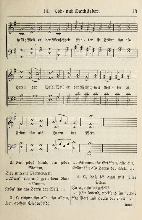 Gesangbuch für deutsche Gemeinden: enthaltend Psalmen und geistliche Lieder für öffentlichen und häuslichen Gottesdienst page 13
