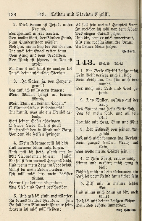 Gesangbuch für deutsche Gemeinden: enthaltend Psalmen und geistliche Lieder für öffentlichen und häuslichen Gottesdienst page 138