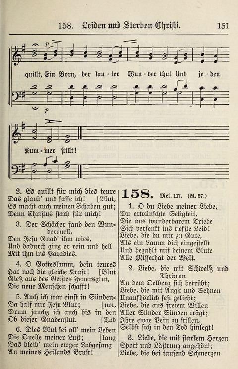 Gesangbuch für deutsche Gemeinden: enthaltend Psalmen und geistliche Lieder für öffentlichen und häuslichen Gottesdienst page 151