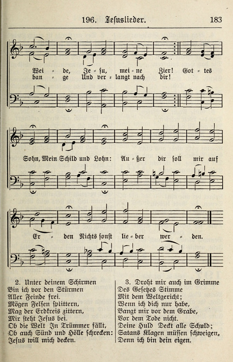 Gesangbuch für deutsche Gemeinden: enthaltend Psalmen und geistliche Lieder für öffentlichen und häuslichen Gottesdienst page 183