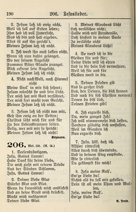 Gesangbuch für deutsche Gemeinden: enthaltend Psalmen und geistliche Lieder für öffentlichen und häuslichen Gottesdienst page 190