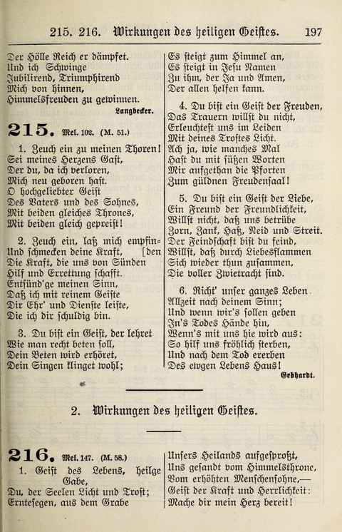 Gesangbuch für deutsche Gemeinden: enthaltend Psalmen und geistliche Lieder für öffentlichen und häuslichen Gottesdienst page 197