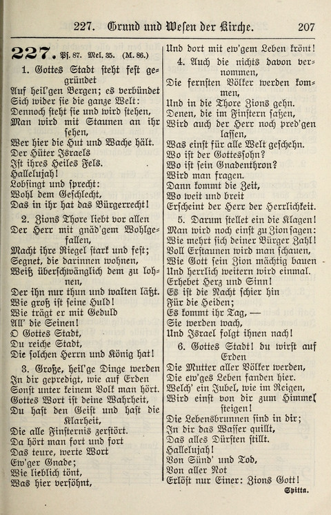 Gesangbuch für deutsche Gemeinden: enthaltend Psalmen und geistliche Lieder für öffentlichen und häuslichen Gottesdienst page 207