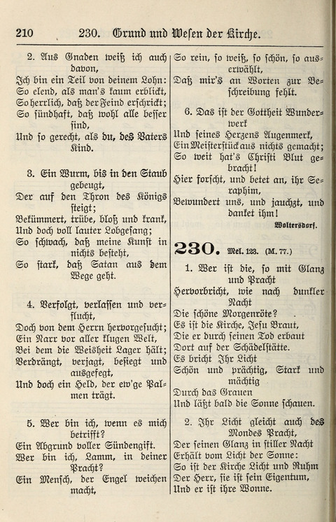 Gesangbuch für deutsche Gemeinden: enthaltend Psalmen und geistliche Lieder für öffentlichen und häuslichen Gottesdienst page 210