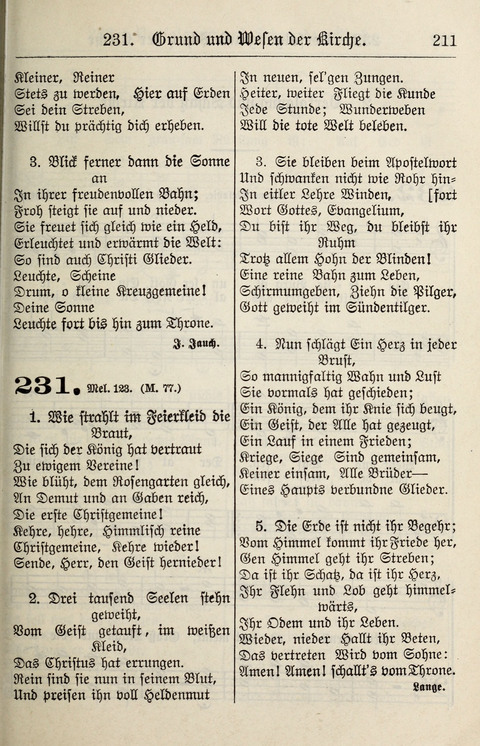 Gesangbuch für deutsche Gemeinden: enthaltend Psalmen und geistliche Lieder für öffentlichen und häuslichen Gottesdienst page 211