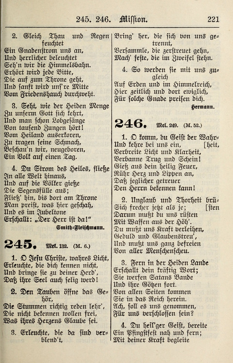 Gesangbuch für deutsche Gemeinden: enthaltend Psalmen und geistliche Lieder für öffentlichen und häuslichen Gottesdienst page 221