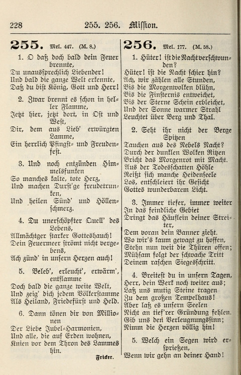 Gesangbuch für deutsche Gemeinden: enthaltend Psalmen und geistliche Lieder für öffentlichen und häuslichen Gottesdienst page 228