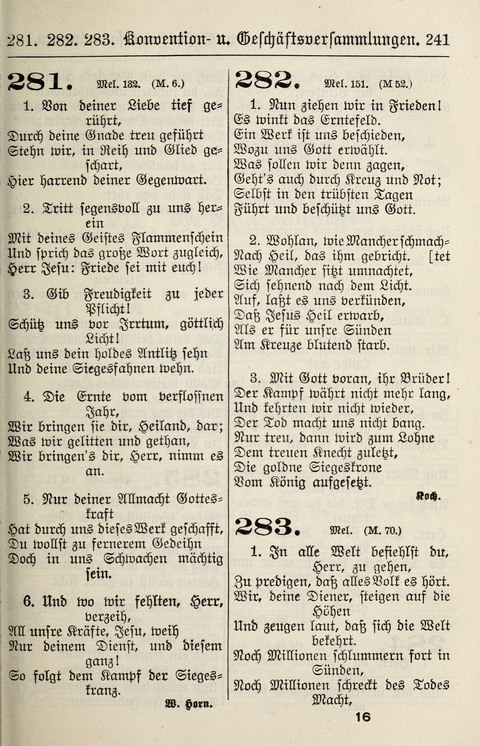 Gesangbuch für deutsche Gemeinden: enthaltend Psalmen und geistliche Lieder für öffentlichen und häuslichen Gottesdienst page 241