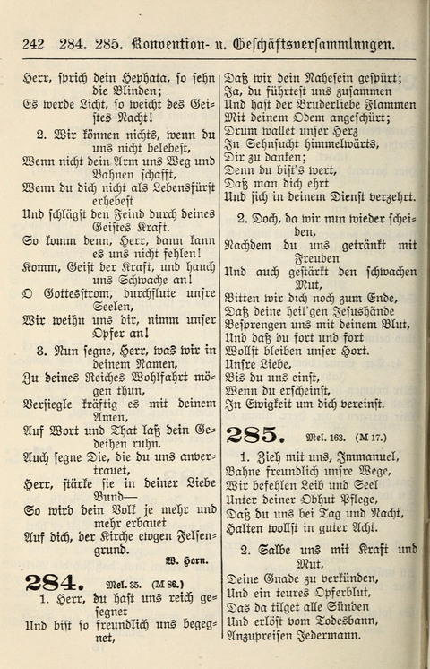 Gesangbuch für deutsche Gemeinden: enthaltend Psalmen und geistliche Lieder für öffentlichen und häuslichen Gottesdienst page 242
