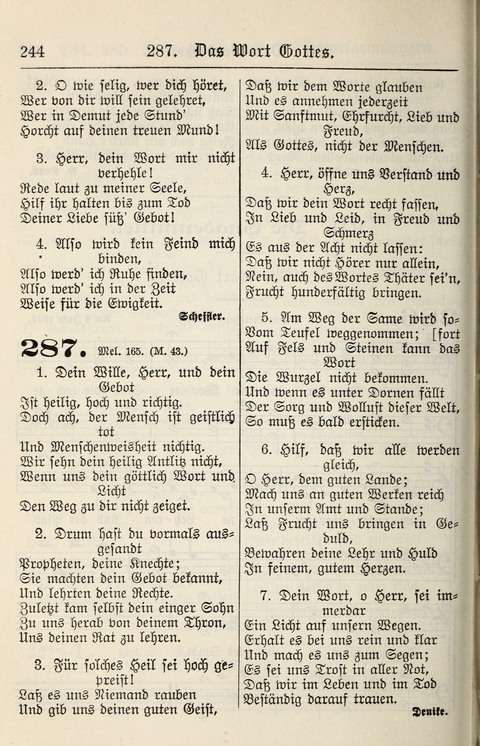 Gesangbuch für deutsche Gemeinden: enthaltend Psalmen und geistliche Lieder für öffentlichen und häuslichen Gottesdienst page 244