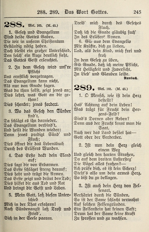 Gesangbuch für deutsche Gemeinden: enthaltend Psalmen und geistliche Lieder für öffentlichen und häuslichen Gottesdienst page 245
