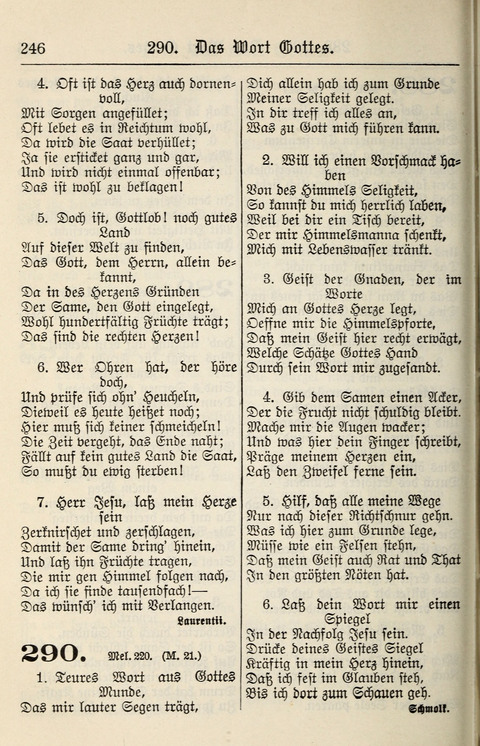 Gesangbuch für deutsche Gemeinden: enthaltend Psalmen und geistliche Lieder für öffentlichen und häuslichen Gottesdienst page 246