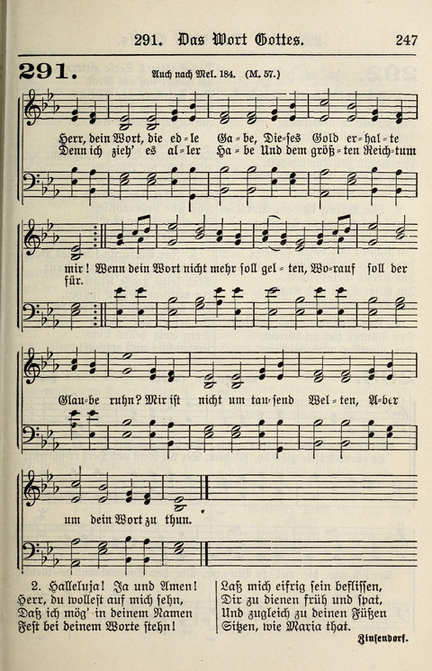 Gesangbuch für deutsche Gemeinden: enthaltend Psalmen und geistliche Lieder für öffentlichen und häuslichen Gottesdienst page 247