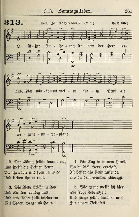 Gesangbuch für deutsche Gemeinden: enthaltend Psalmen und geistliche Lieder für öffentlichen und häuslichen Gottesdienst page 261