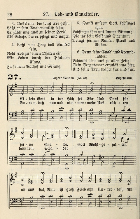 Gesangbuch für deutsche Gemeinden: enthaltend Psalmen und geistliche Lieder für öffentlichen und häuslichen Gottesdienst page 28
