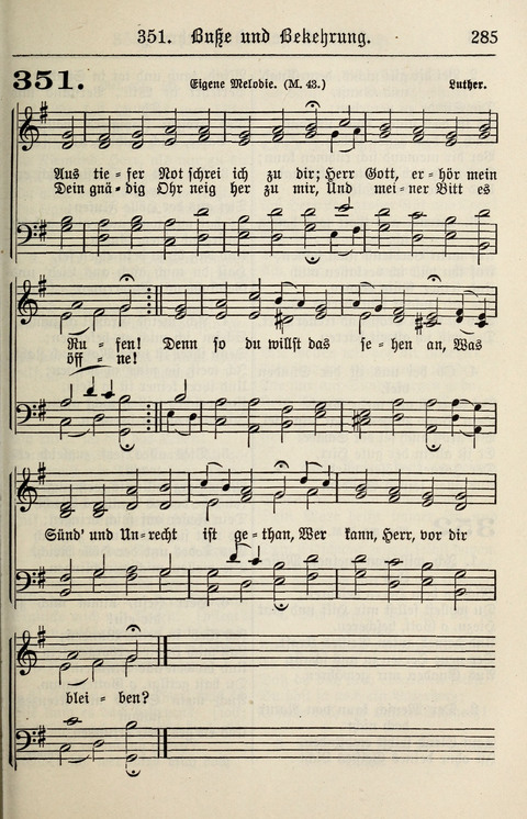 Gesangbuch für deutsche Gemeinden: enthaltend Psalmen und geistliche Lieder für öffentlichen und häuslichen Gottesdienst page 285