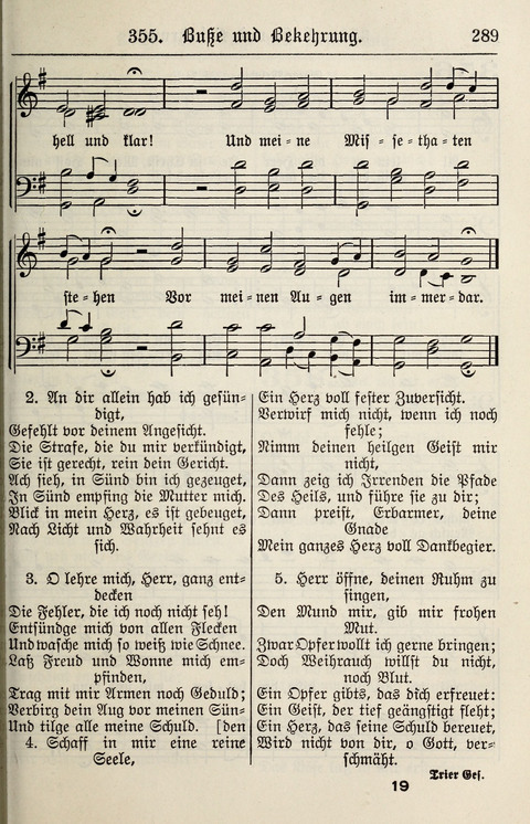 Gesangbuch für deutsche Gemeinden: enthaltend Psalmen und geistliche Lieder für öffentlichen und häuslichen Gottesdienst page 289