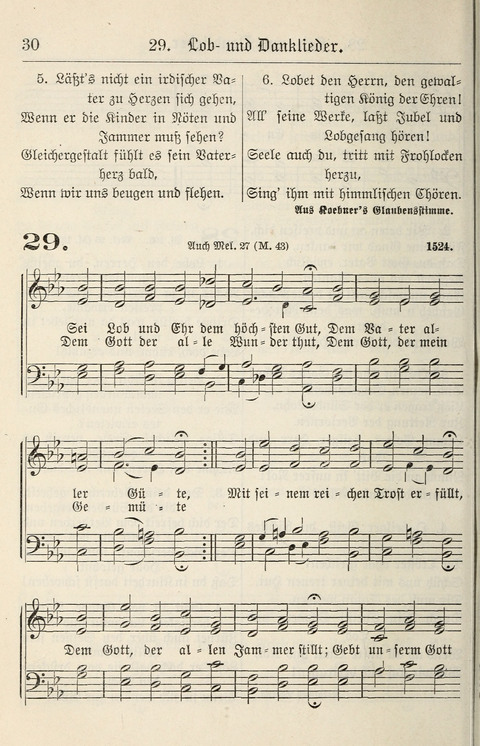 Gesangbuch für deutsche Gemeinden: enthaltend Psalmen und geistliche Lieder für öffentlichen und häuslichen Gottesdienst page 30