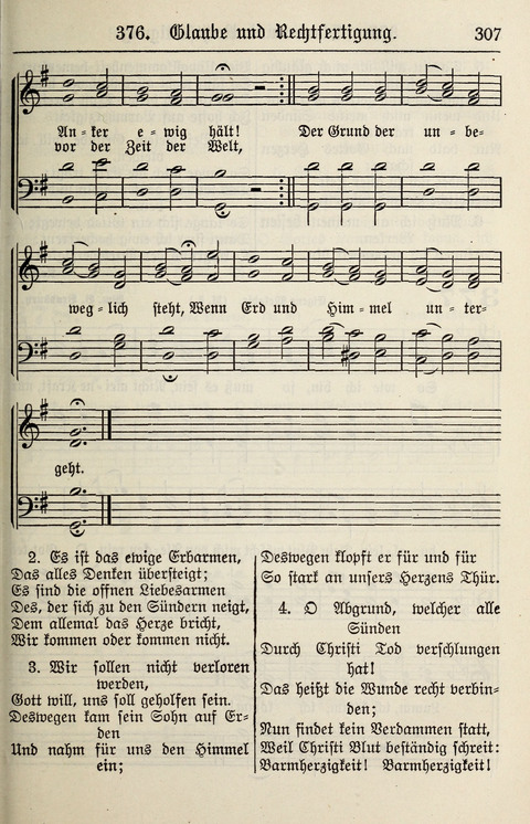 Gesangbuch für deutsche Gemeinden: enthaltend Psalmen und geistliche Lieder für öffentlichen und häuslichen Gottesdienst page 307