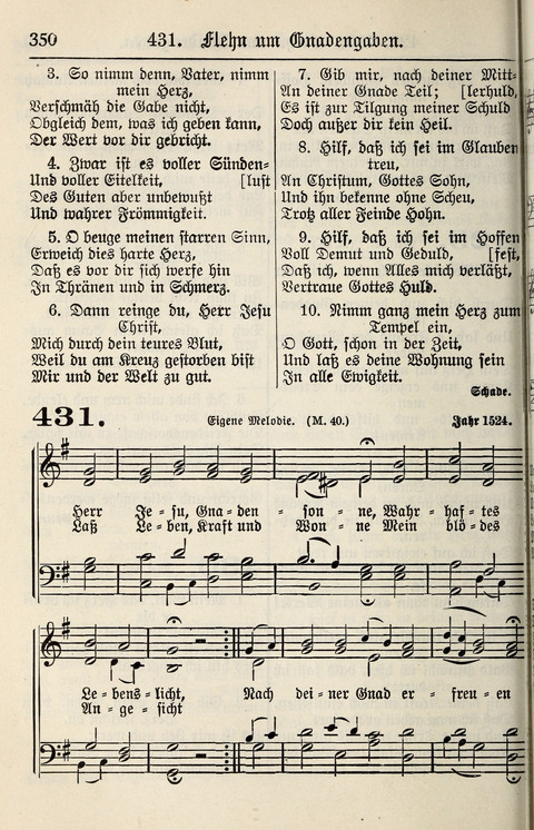 Gesangbuch für deutsche Gemeinden: enthaltend Psalmen und geistliche Lieder für öffentlichen und häuslichen Gottesdienst page 350