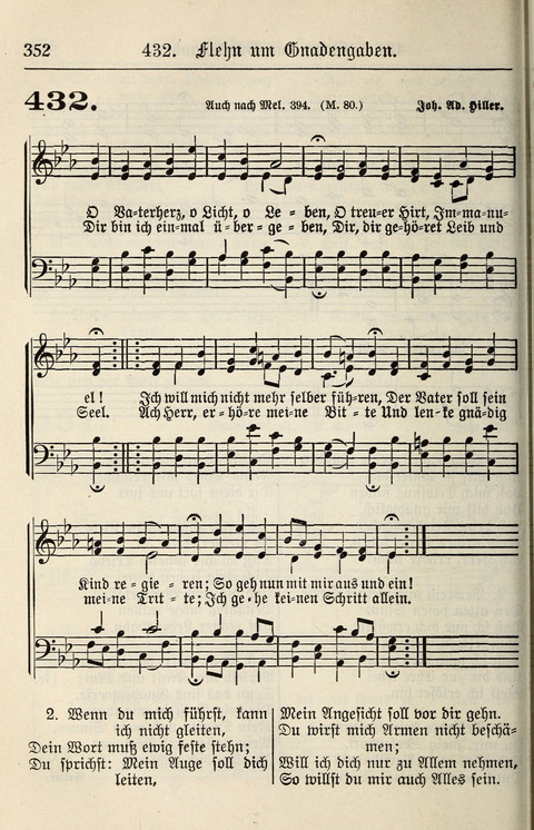 Gesangbuch für deutsche Gemeinden: enthaltend Psalmen und geistliche Lieder für öffentlichen und häuslichen Gottesdienst page 352