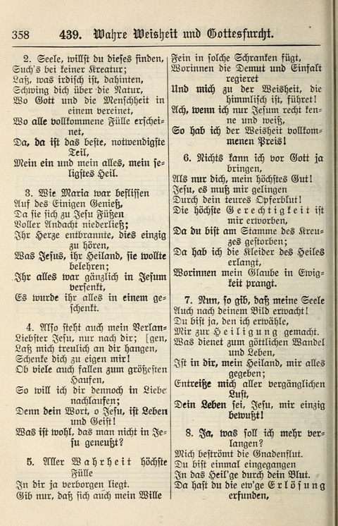 Gesangbuch für deutsche Gemeinden: enthaltend Psalmen und geistliche Lieder für öffentlichen und häuslichen Gottesdienst page 358